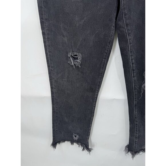 We The Free Distressed Jeans Women 29 Charcoal Great Wash Denim Skater Grunge - Picture 8 of 9